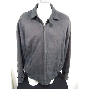 Vintage Northwear Nordstrom Soft Black Leather Jacket Men Sz 48 R